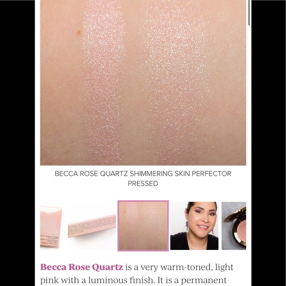 Becca Rose Quartz Shimmering Skin Perfector Pressed Limted Edition - Picture 8 of 16